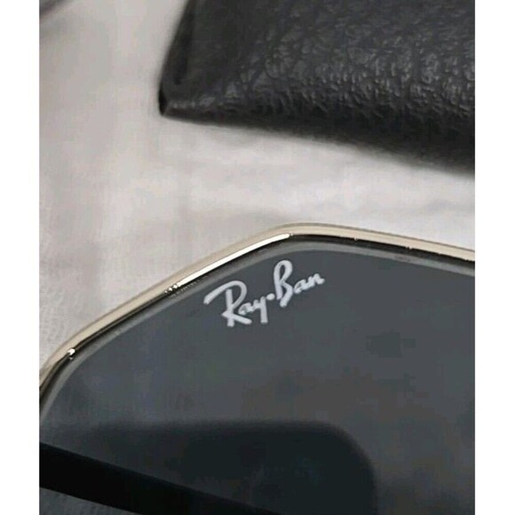 Ray Ban Sunglasses RB 1972 Octagon 9149/3F Silver Frame Clear Gradient Blue Lens - Picture 3 of 8